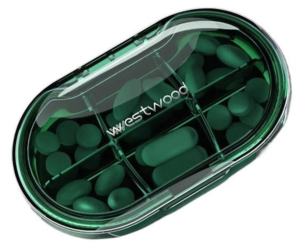 Mini Pillendose mit Tablettenteiler, tragbare Produktbild 