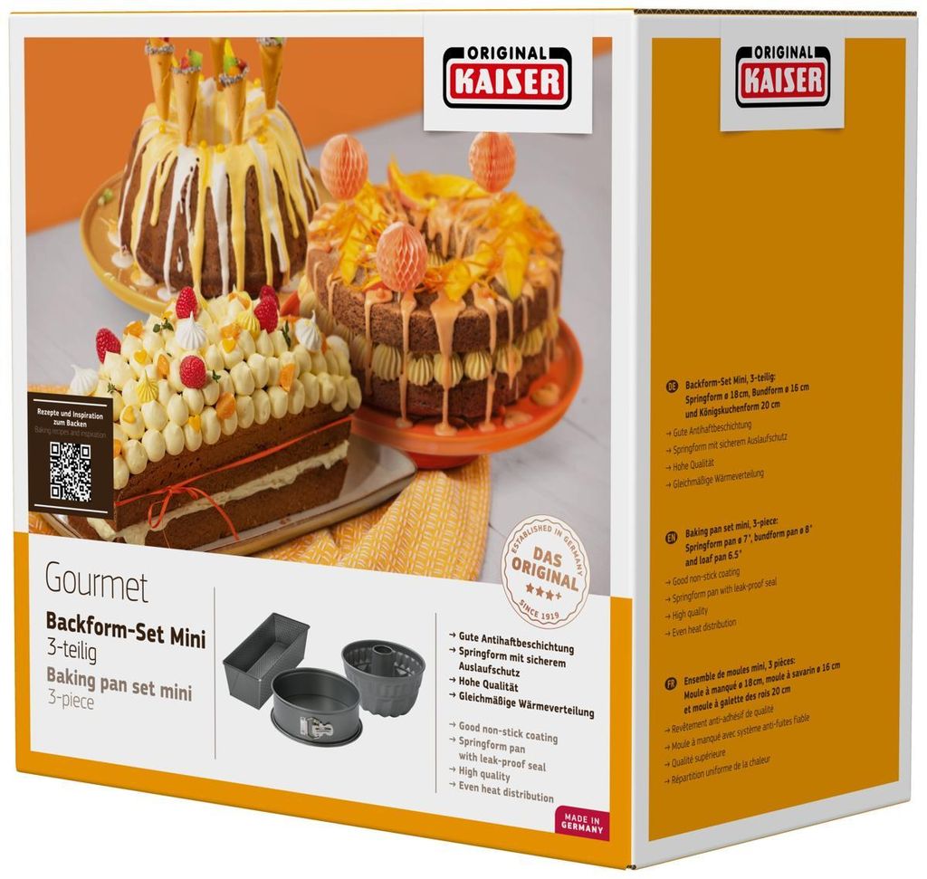 Set di stampi da forno mini gourmet, 3 pezzi Immagine del prodotto 