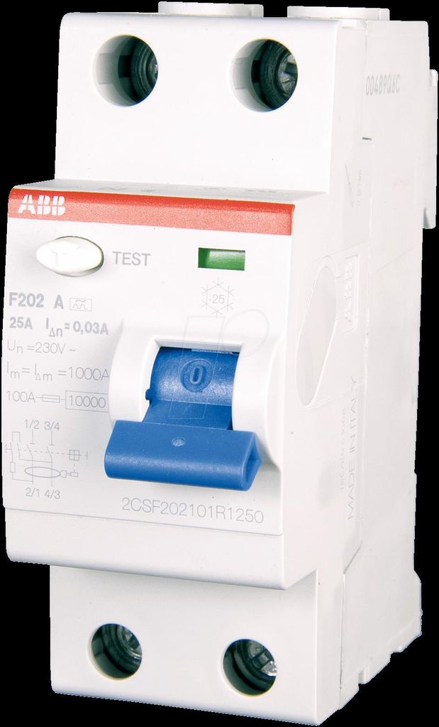 Fehlerstromschutzschalter FI 25 A 30 mA 1 + N (F202 Immagine del prodotto 