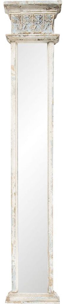 Clayre & Eef Spiegel 28x145 cm Weiß Holz Produktbild 