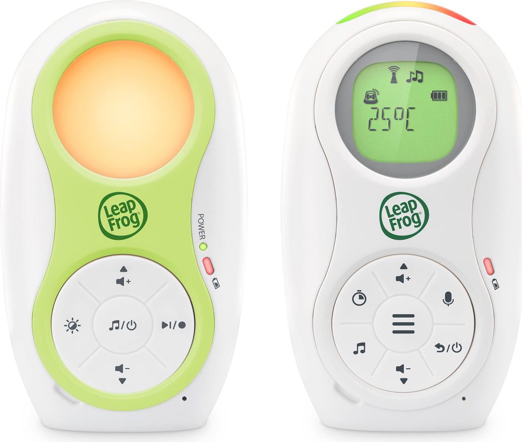 LeapFrog LF80 Audio Baby Monitor, Digital Technology, Long Range, Temperature Sensor, Memory Function, Noise Indicator, Soothing Sound, Night Light...