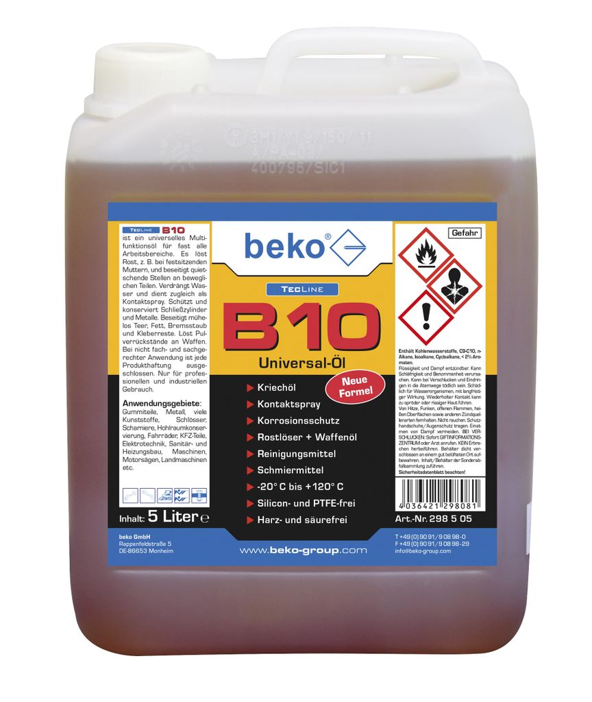 beko TecLine B10 Universal-Öl 5 l Kanister 298 5 05