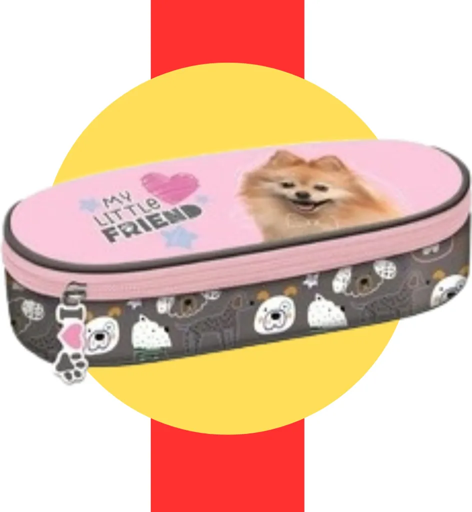 Astuccio a bustina imbottito con patta interna Sweet Pomeranian My Little Friend Majewski - 3