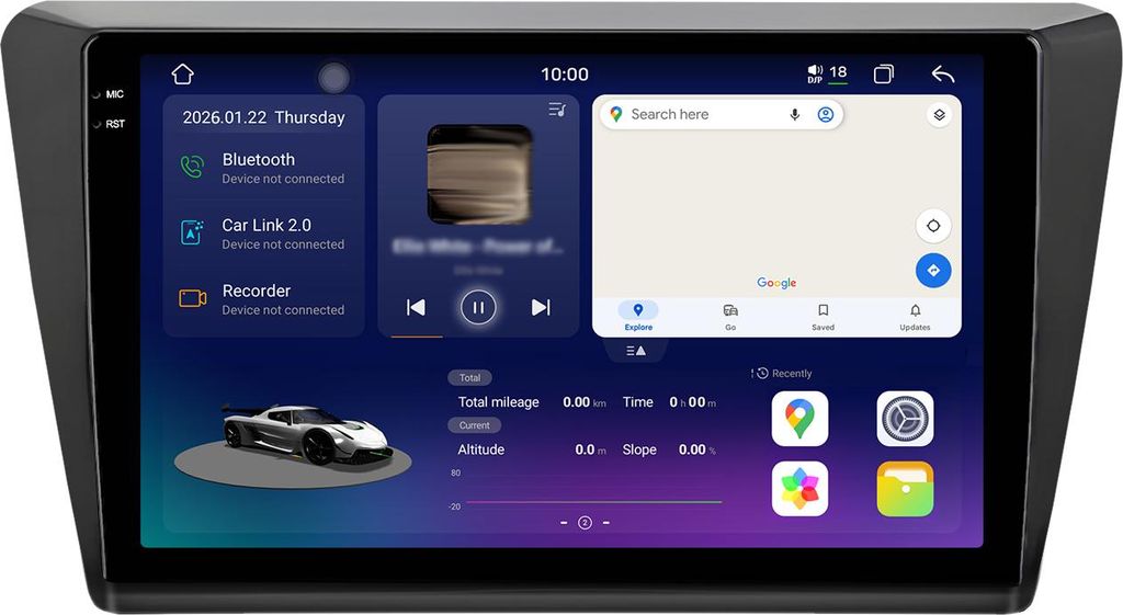 2k Display Android Radio 128GB für Skoda Rapid 2012–2019 Carplay Android Auto Navi 4G LTE Bluetooth DAB+ Rückfahrkamera Lenkradsteuerung
