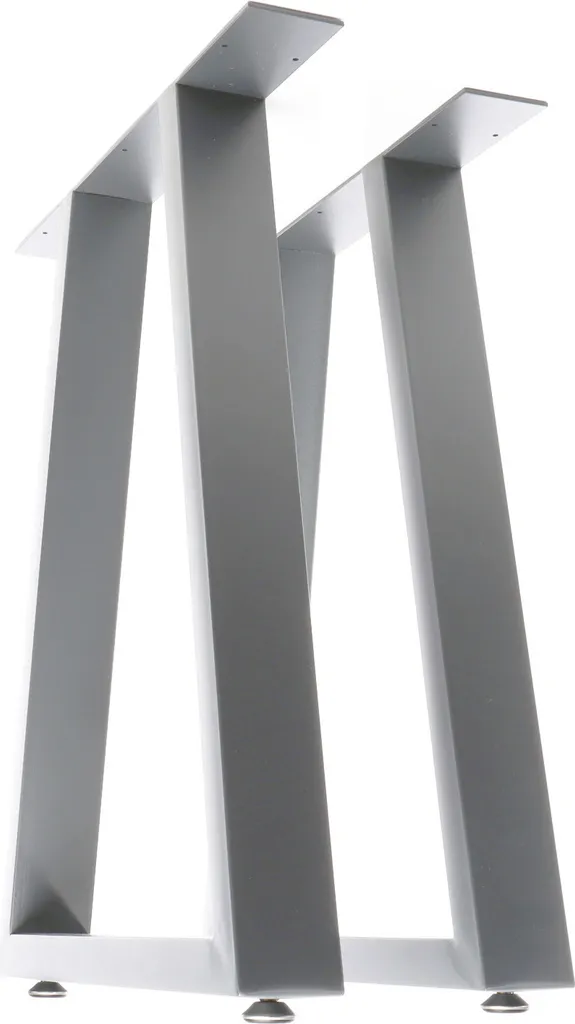Pied de Table Stable en Acier Gris 250kg pour Remplacer Pieds Fragiles