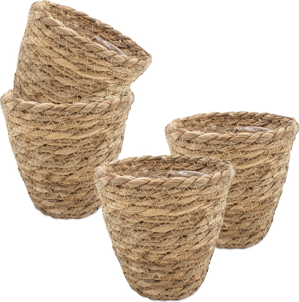 3.06 Cestino in seagrass rivestito di pellicola - set di 4 Immagine del prodotto 