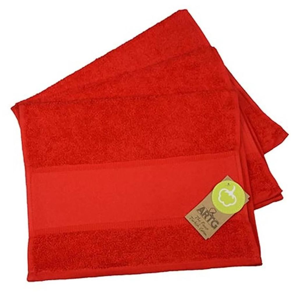 ARTG - "Print-Me" Gäste-Handtuch LT3668 (Einheitsgröße) (Feuerrot)