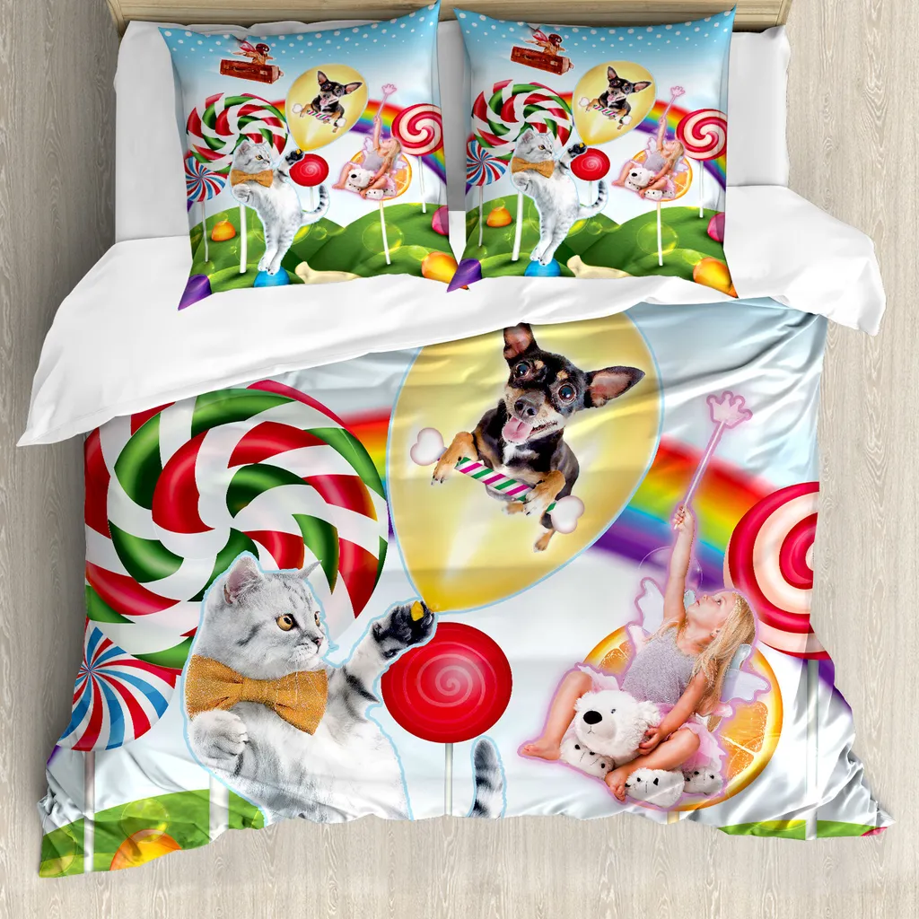 Set Copripiumino ABAKUHAUS 155x220 Multicolore - Praticità e Igiene