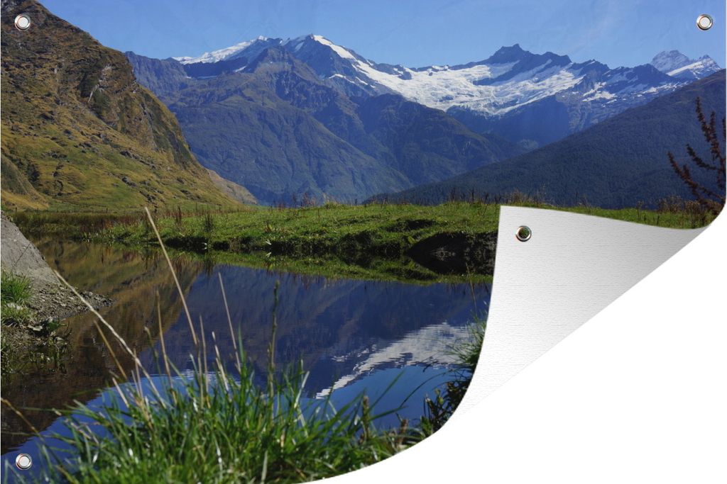 MuchoWow 60x40 cm Outdoor-Poster Gartendeko Sichtschutz Garten Poster für den Garten Mehr in Mount Aspiring National Park auf der SüSteckansch...