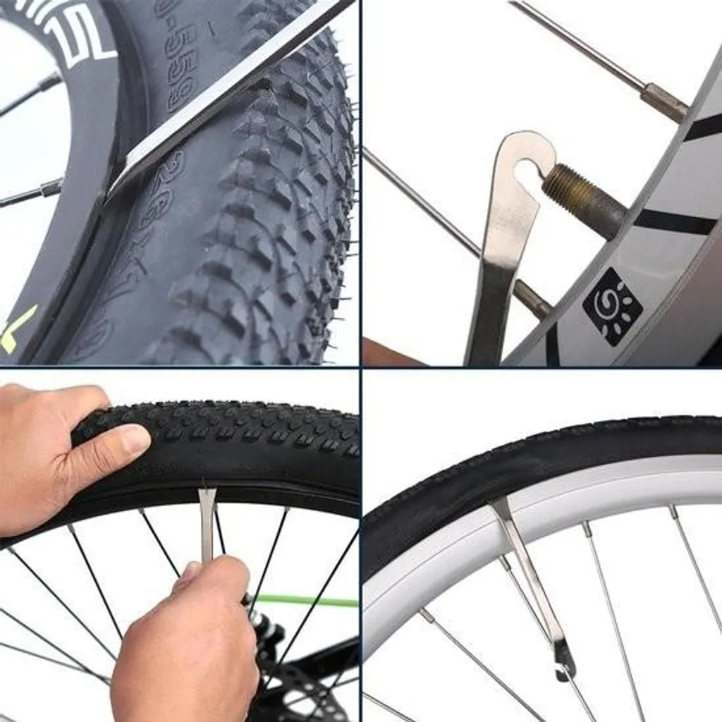 Lot 3 démonte-pneus vélos en acier carbone : format compact et durable - 2