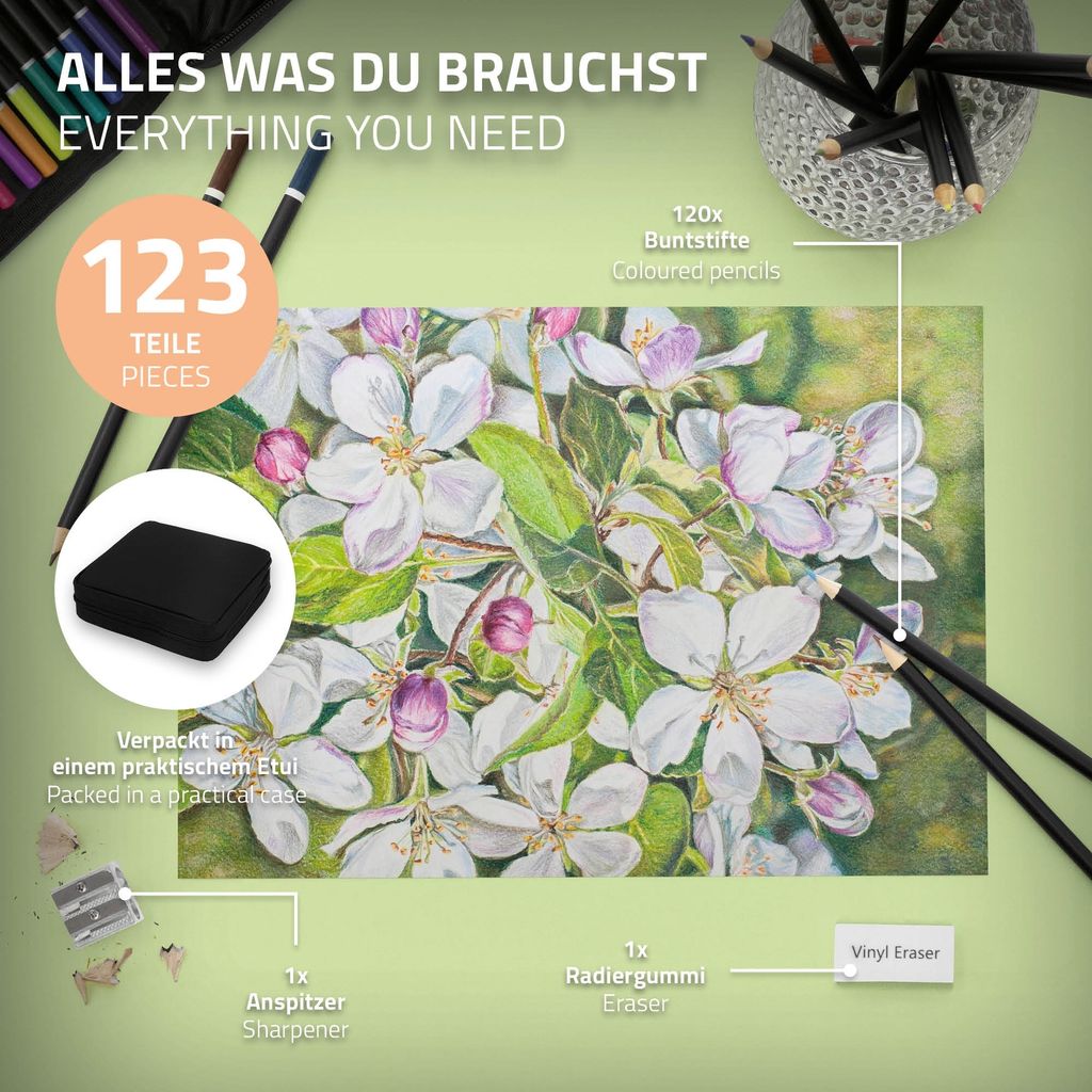 ECD Germany Buntstifte Set 120 Farben für Kinder und Produktbild 3