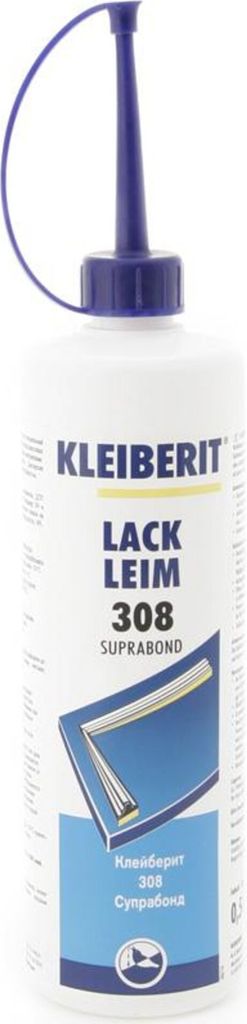 Kleiberit 308.0 Lackleim – 0,5 kg Flasche | 1K Dispersionsleim für Holz, Furnier & Lackoberflächen, hohe Festigkeit, überlackierbar