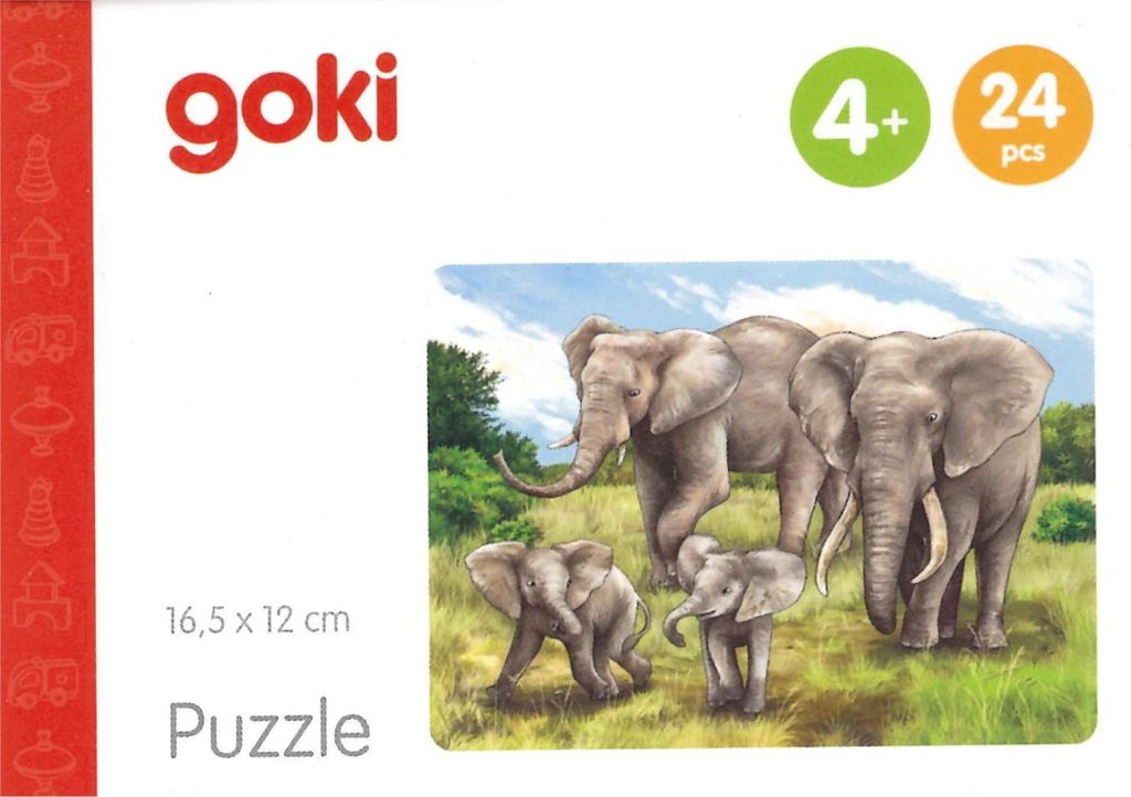 Goki Mini-Puzzle aus Holz - Wildtiere Produktbild 