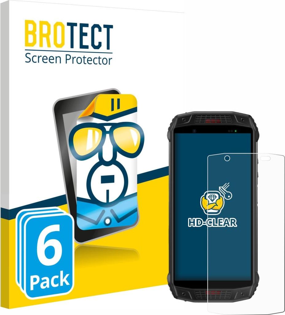 6x Für Ulefone Armor 15 Schutzfolie BROTECT Displayschutz Display Schutz Folie Klar Transparent