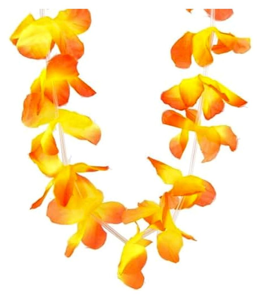 Hawaiianische Leis Halskette mit Künstlichen Blumen, Bunte Tropische Blumenkette für Sommerpartys