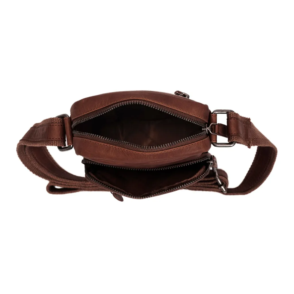 Borsa Uomo Pelle Marrone Chesterfield Bremen - Tracolla Compatta - 4