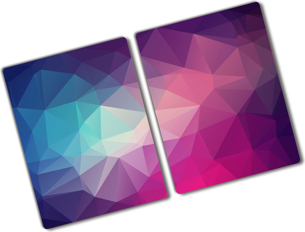 Tulup Glas Herdabdeckplatte - 2x40x52 cm - Glaskeramikkochfeld-Abdeckung Spritzschutz Glasabdeckplatte Kochplattenabdeckung und Schneidebrett - Zwe...