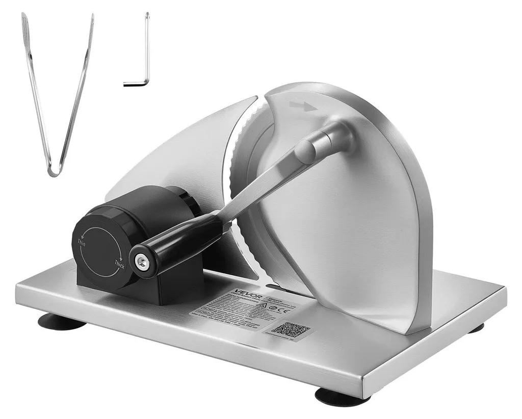Coupe-pain à manivelle et trancheuse à fromage inox pour la cuisine - 9
