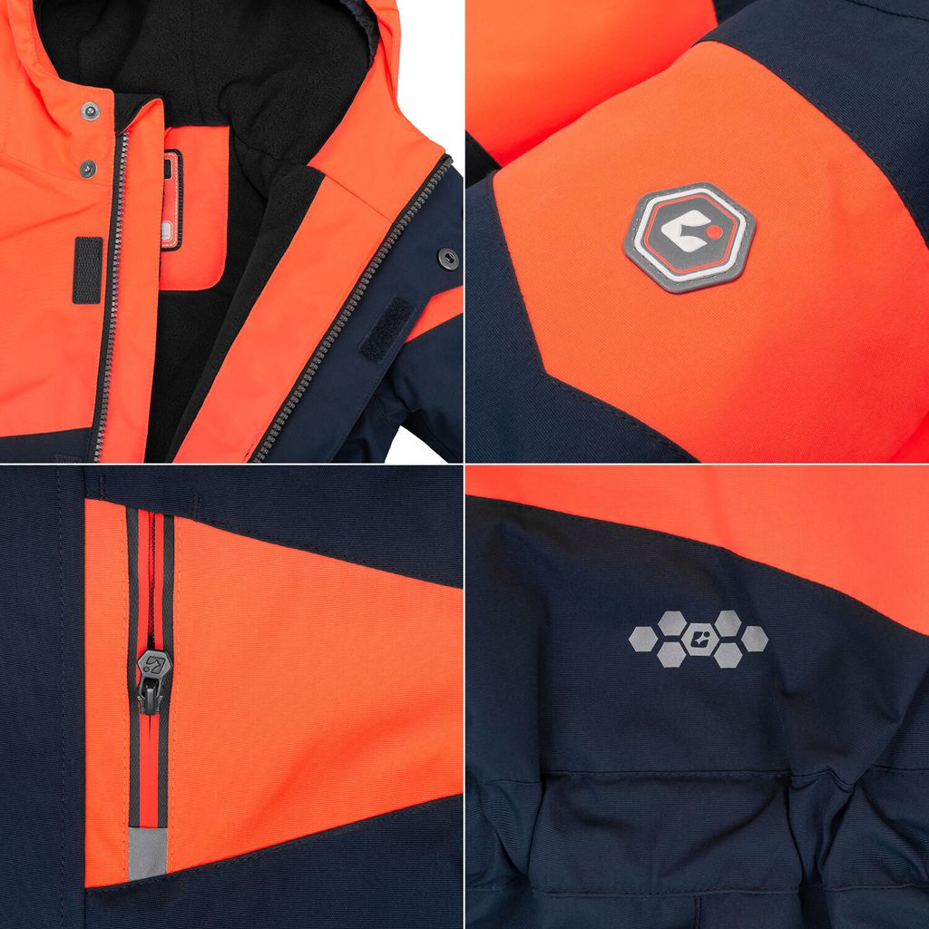 killtec Kinder Skianzug Schneeanzug Gr. 116 orange blau Produktbild 4