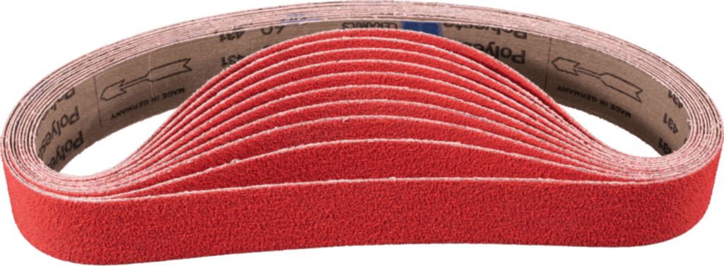 PFERD TOOLS Keramikkorn Schleifband BA 40x820 mm CO-COOL60 für Edelstahl-Schliff mit Rohrbandschleifer