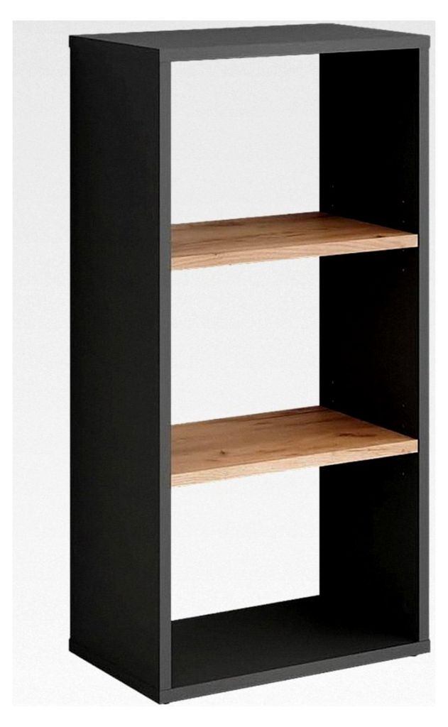 Standregal Orlando, Stauraumregal, Anthrazit/Goldkraft Eiche, 40 x 80,1 cm