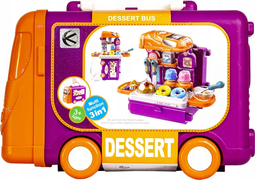 Coffret dînette glaces et gâteaux dans boîte - Jouet complet 30 pièces