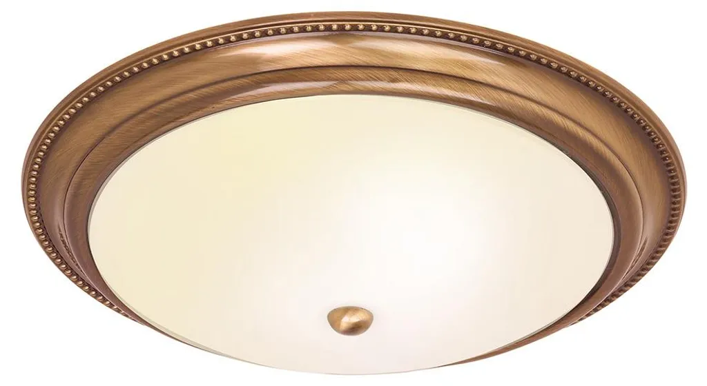 Grand Plafonnier Rond en Métal et Laiton - Éclairage de Plafond Chic