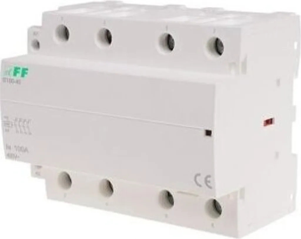 Contacteur modulaire 100A 4×NO 230V AC ST100-40 F&F pour tableau