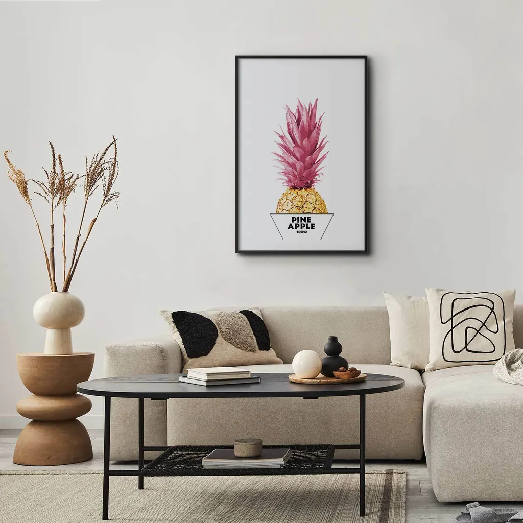 Poster 40x60 Ananas Oro Cornice Nera | Offerta Arredo Interni - 2