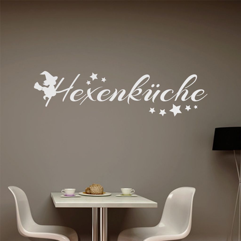 Hexenküche Wandtattoo in 6 Größen - Wandaufkleber Wall Sticker - Dekoration, Küche, Wohnzimmer, Schlafzimmer, Badezimmer