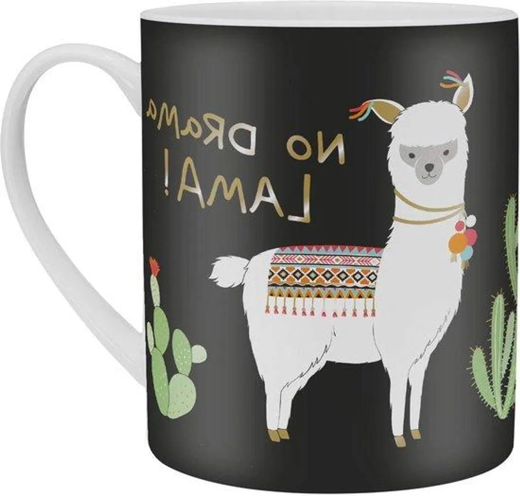 Mug No Drama Lama Glückliches Leben porcelaine décorée haute qualité