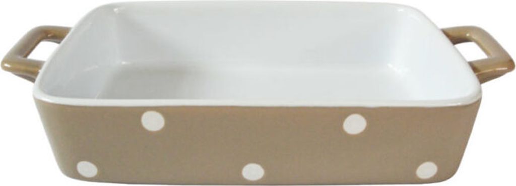 Isabelle Rose IR5456 - Auflaufform, klein beige - Polka dot, Retro dot, Punkte