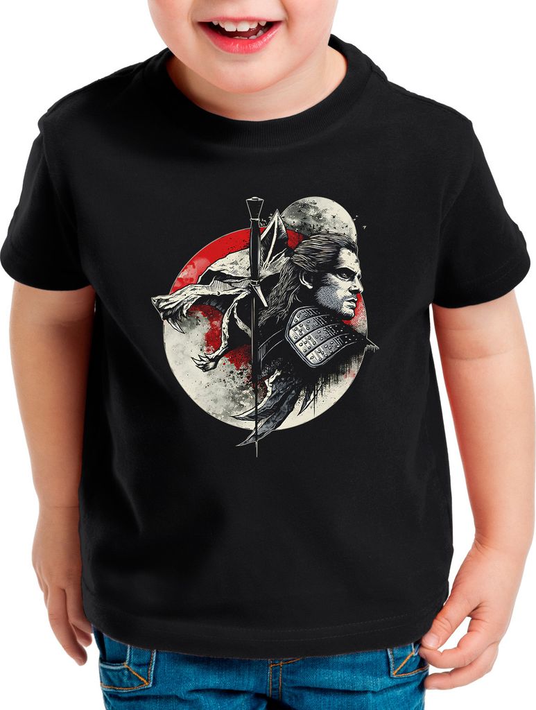 A.N.T. Gwynbleidd Kinder T-Shirt geralt wolf schwert