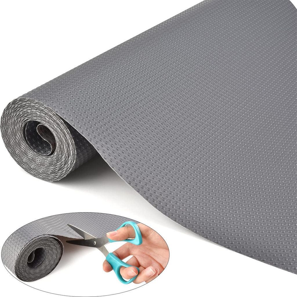 STILVORA Antirutschmatten, Schubladen- & Schrankmatte mit Noppenstruktur, rutschfeste, zuschneidbare Antirutschmatte 45×500 cm als Schutz- & Einle...