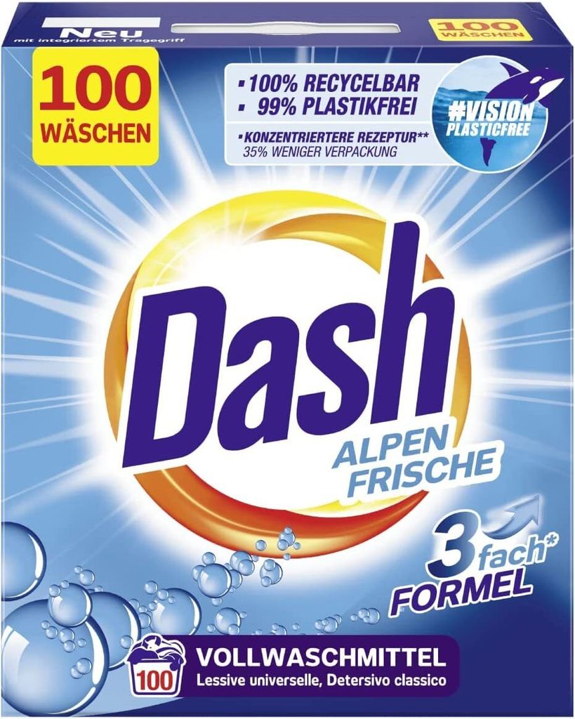 Proszek do prania DASH Alpen Frische 100 prań 6 kg Zdjęcie produktu 