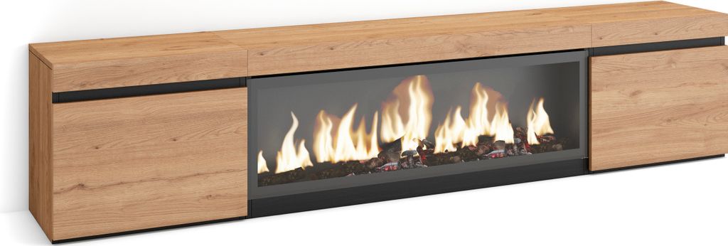 COZY Meuble TV, Banc Télé, 208x35x45cm, Pour les TV jusqu'à Image du produit 