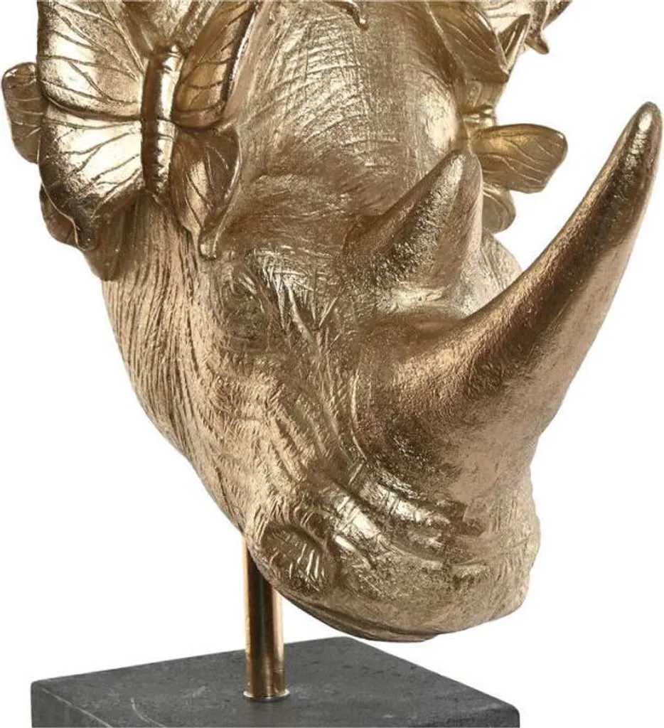 Statue décorative moderne Home ESPRIT Noir Or 33cm - Objet d'art chic - 3