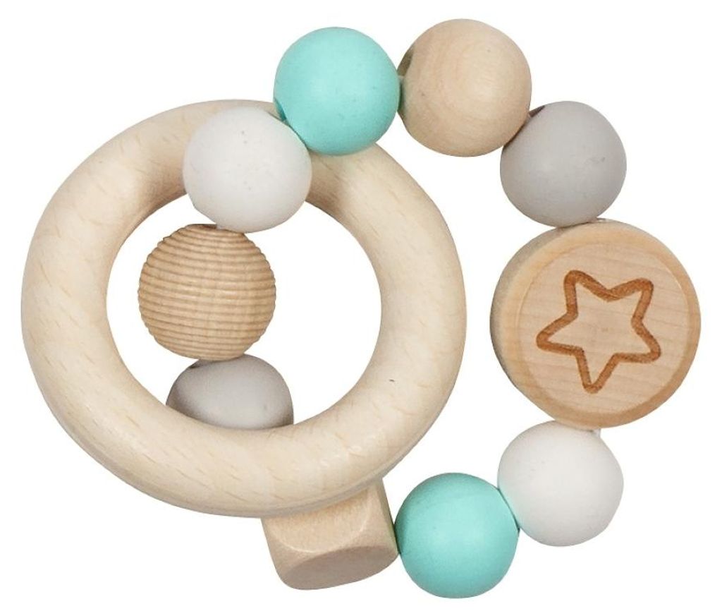 Goki 65243, siliconen, hout, blauw, grijs, wit, hout Productafbeelding 