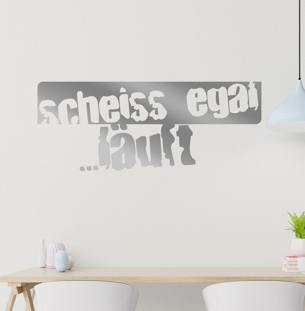 KIWISTAR scheiss egal...läuft - Programm Auto Maschine Funktioniert Wandtattoo in 6 Größen - Wandaufkleber Wall Sticker - Dekoration, Küche, Wo...