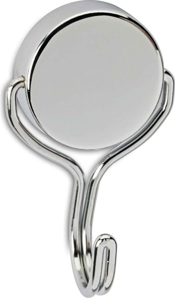 MAUL Magnet rund 1 Stück 30 kg Stahl Metall Neodym mit haken 7.7 x 4.6 x 2.8 cm silber