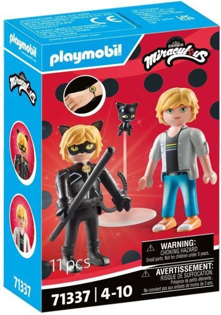 PLAYMOBIL Miraculous Adrien & Chat Noir Spielset, Kinderarmband, 2-teilig, Mehrfarbig, Ab 4 Jahren