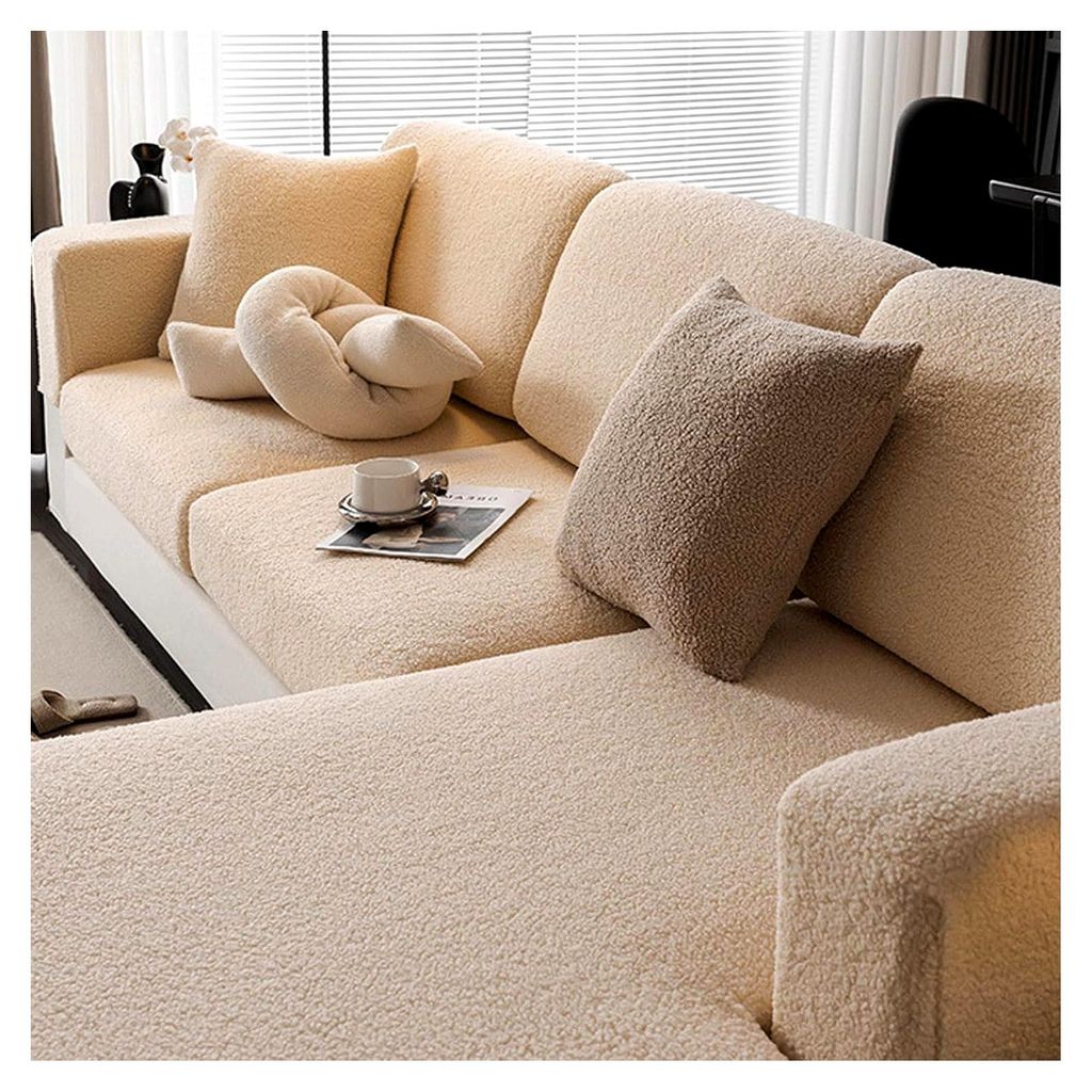 Sofaüberzug, Rutschfester Sitzkissenbezug, Dehnbarer Couchbezug, Haustierfreundlicher Sofabezug für 1-4-Sitzer Sofas