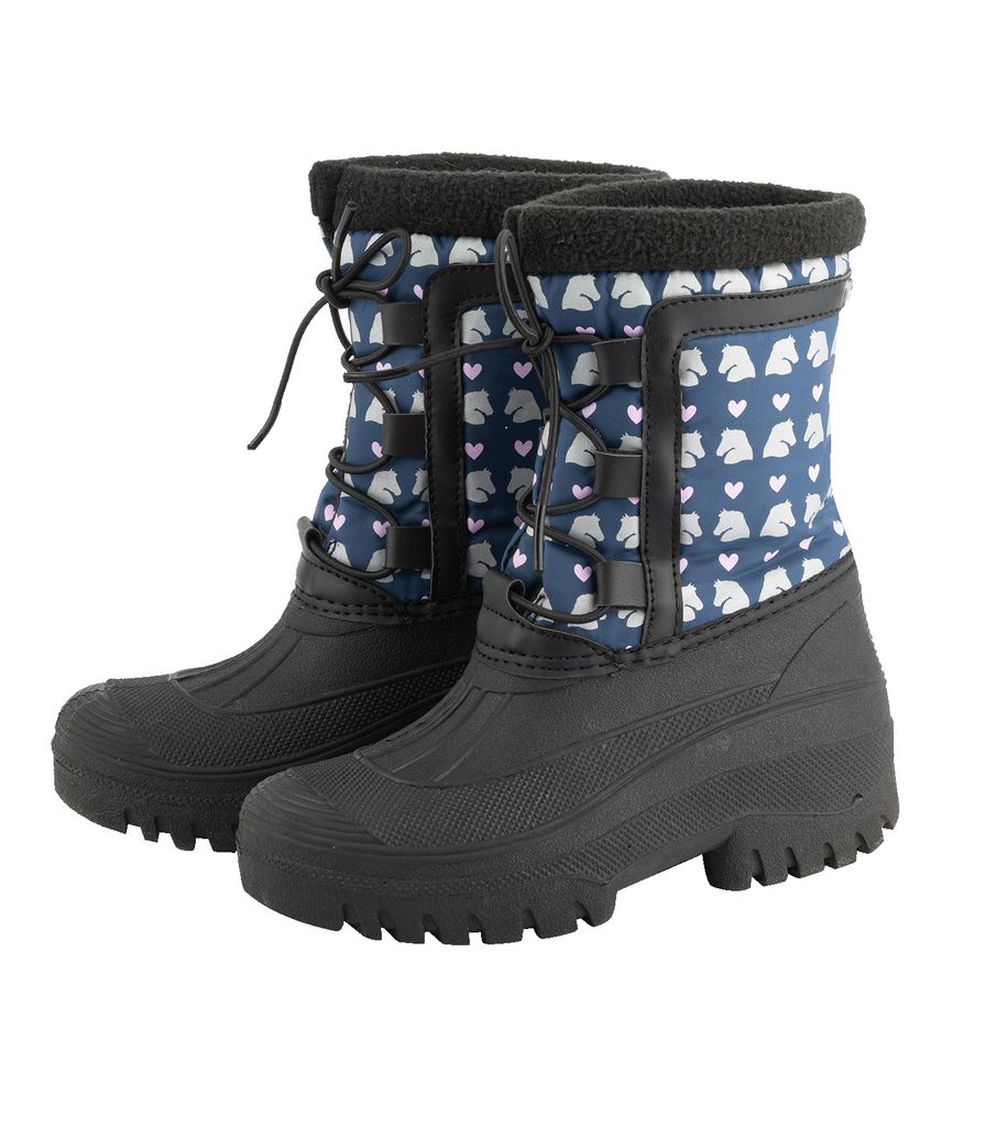 Waldhausen Thermoschuh Lucky Snowfall, Kids, Farbe:nachtblau/Lucky Heart, Größe:32