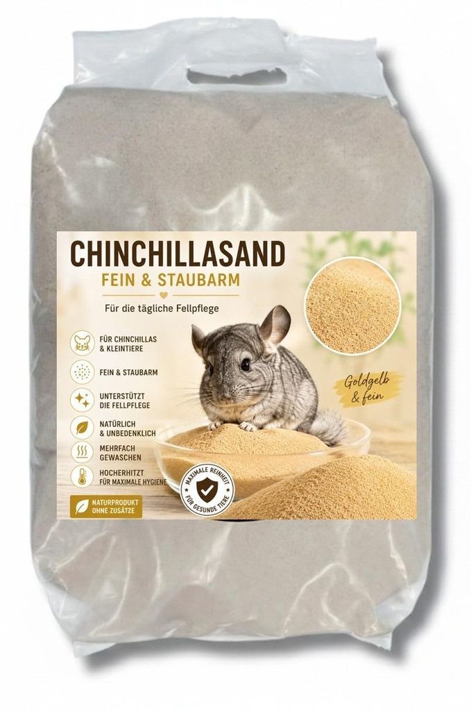 15 kg Chinchillasand Badesand kantengerundet samtweich Produktbild 