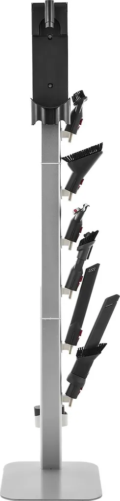 Support aspirateur Dyson en métal argenté 126cm avec base stable