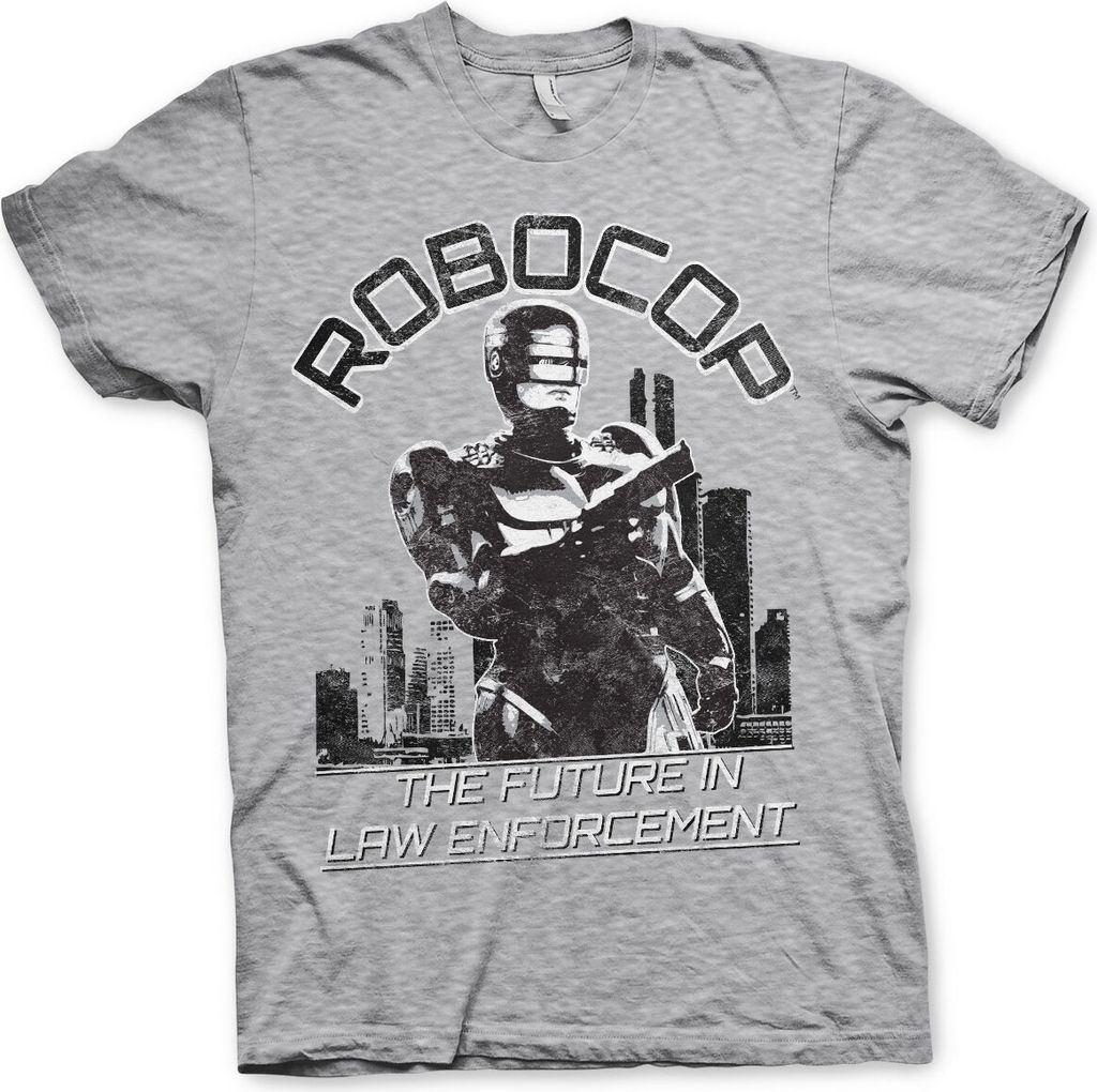 Robocop - The Future In Law Emforcement T-Shirt - X-Large - Heather-Grey