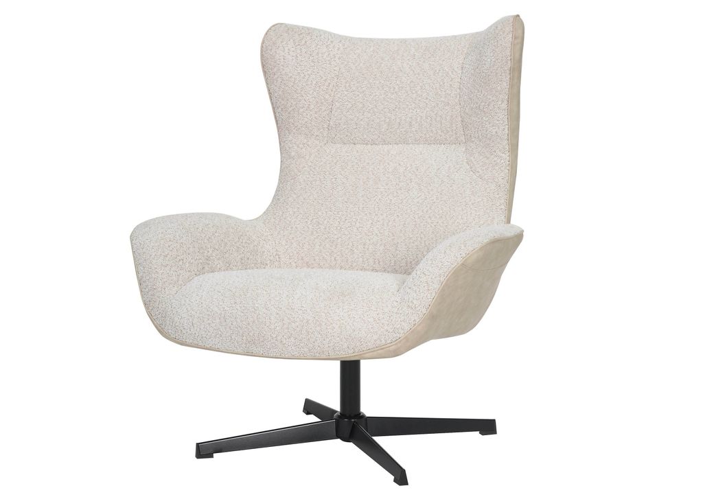 MASSIVMOEBEL24 Ohrensessel 90x88x101 beige OSKAR #300