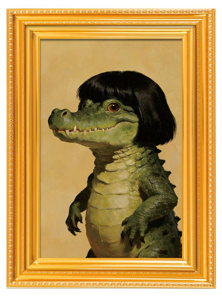 Kühlschrankmagnet mit Holz-Fotorahmen, Tiermotiv, Deko-Accessoire für Zuhause, Büro oder Whiteboard, humorvolles Geschenk