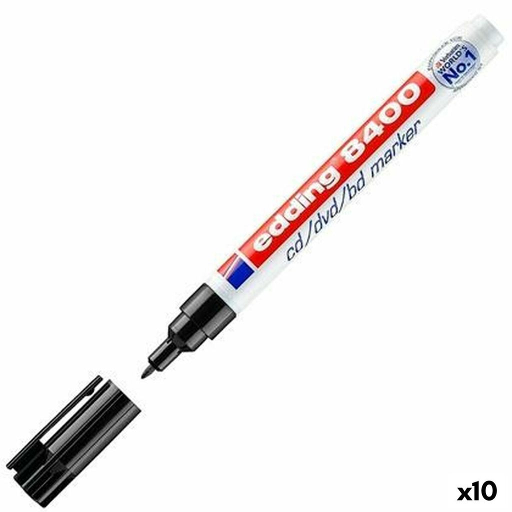 Edding - CD-Marker 8400 rund 0,5-1,0mm schwarz | 10 Stück