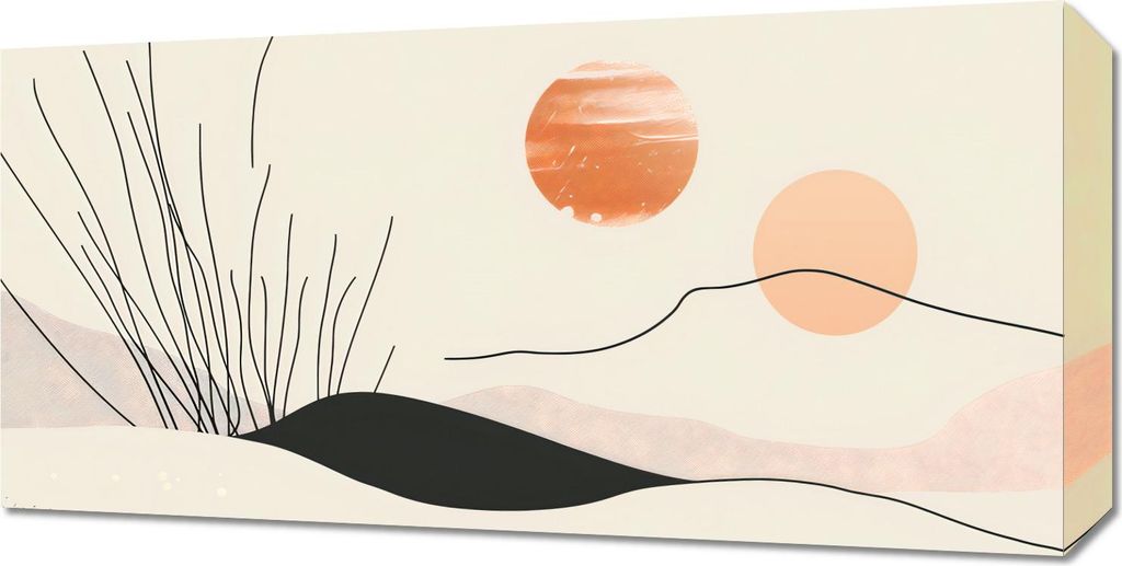 Bild 60x30cm Sanfte Hügel